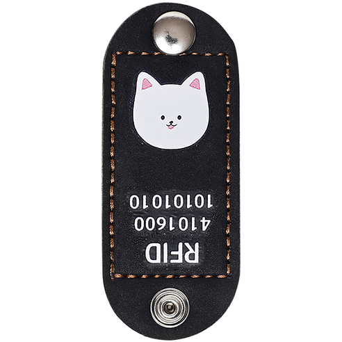 뽀시래기 강아지 동물등록 RFID 외장인식칩 가죽형 인식표, 6
