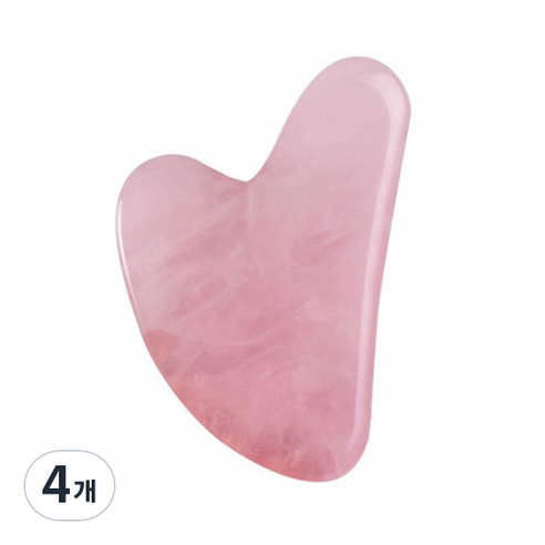제이알유 하트 괄사 마사지 도구, 4개, 핑크