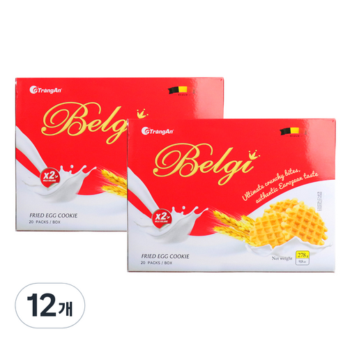 우리가스토리 벨기 에그 버터와플 쿠키 20p, 12개, 278g