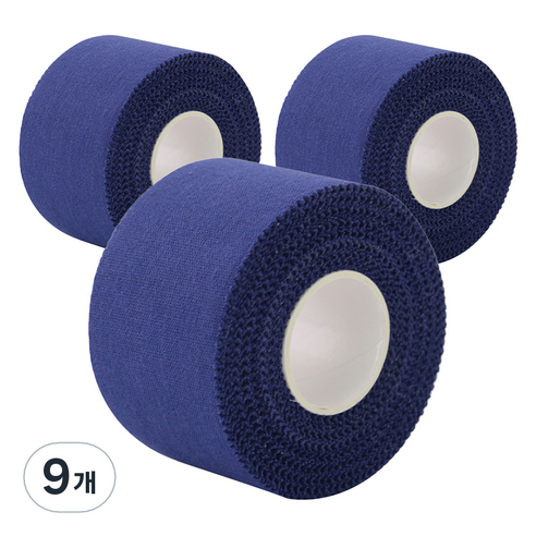 크리다 KRIDA C-tape 스포츠 테이프 네이비 2.5cm x 9.1m, 9개, 1개입