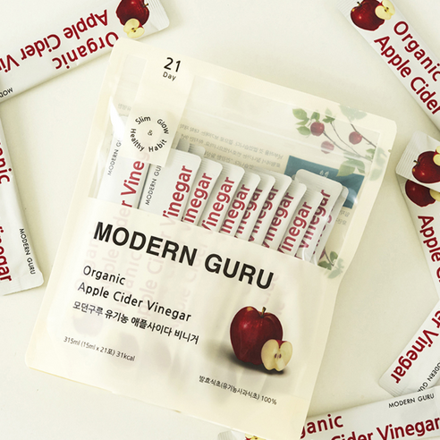 5초 만에 건강 충전! 모던구루 유기농 애플사이다 비니거로 활력 넘치는 일상을 되찾으세요.