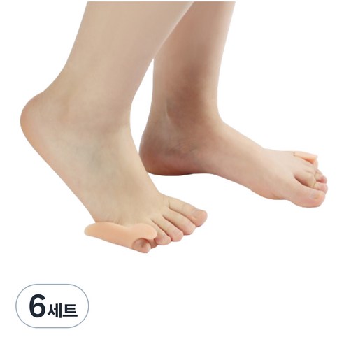 포유리빙 새끼발가락 분리 실리콘 보호대 좌우 세트 살색, 6세트