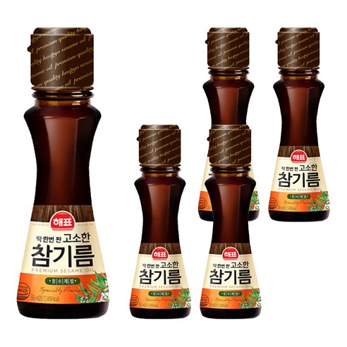 해표 고소한 참기름, 55ml, 5개
