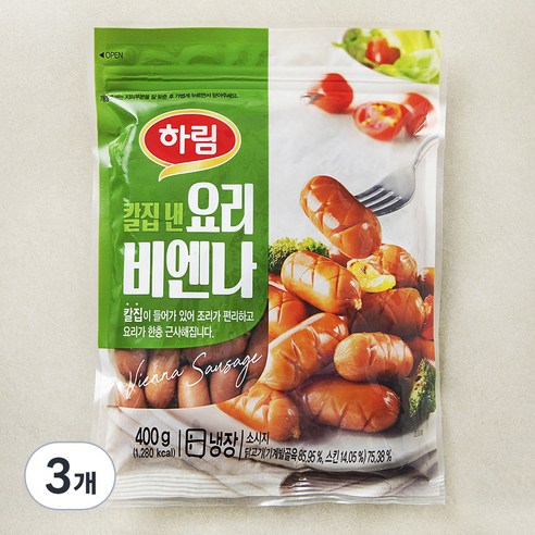 하림 요리비엔나, 400g, 3개