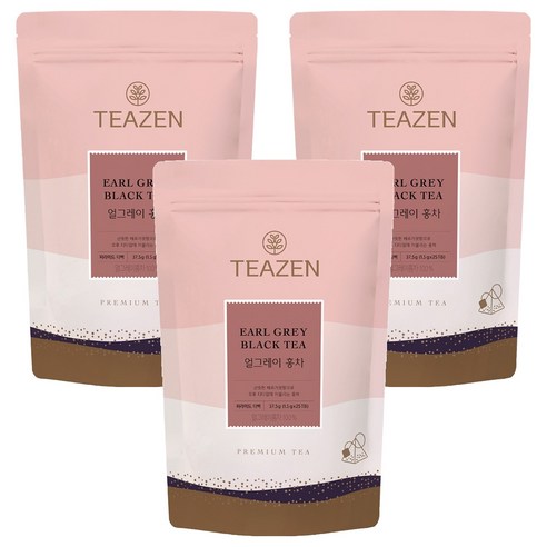 티젠 얼그레이 삼각티백 홍차, 1.5g, 25개입, 3개, 1.5g