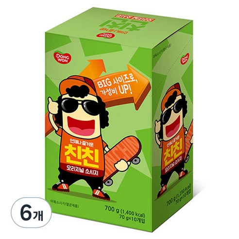 동원 친친 오리지널 소시지, 700g, 6개