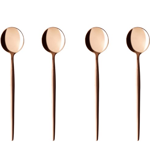 마리아꾸르끼 티스푼, 4개, 핑크골드