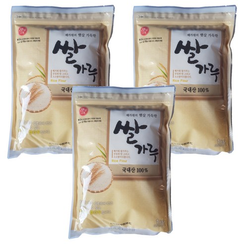 해가원 쌀가루 100%, 1kg, 3개