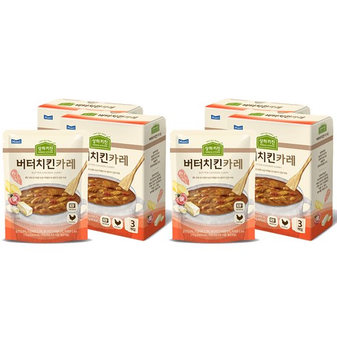 매일유업 상하키친 버터치킨카레 3p, 510g, 4개