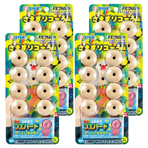 코리스 휘슬라무네 휘파람 사탕 콜라맛, 22g, 4개