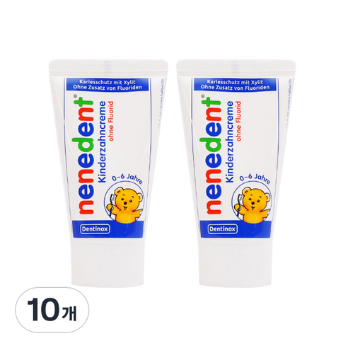 네네덴트 무불소 어린이 치약, 50ml, 10개