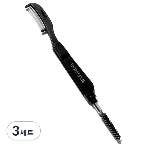 셀프천사 아이브로우 눈썹 스크류 마스카라 빗, 블랙, 3개