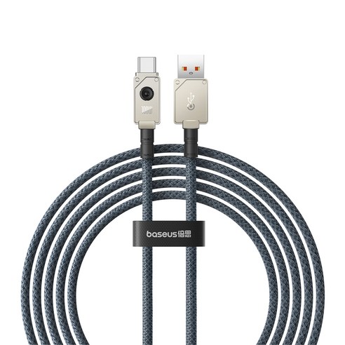 베이스어스 언브레이커블 내구성 고속충전 케이블 Type-C to Type-C 100W, 2m, 화이트, 1개