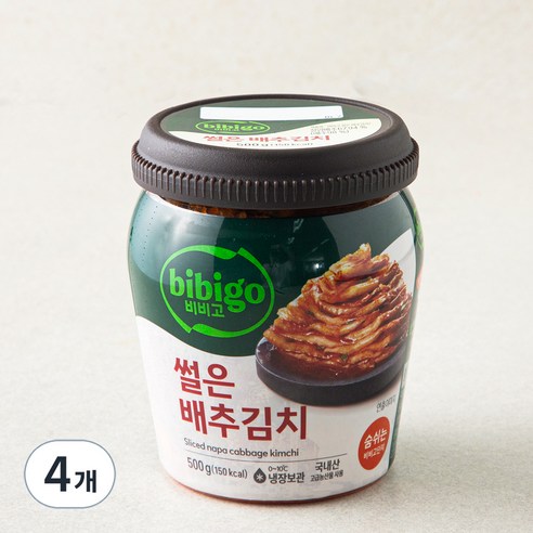 비비고 썰은 배추김치, 500g, 4개
