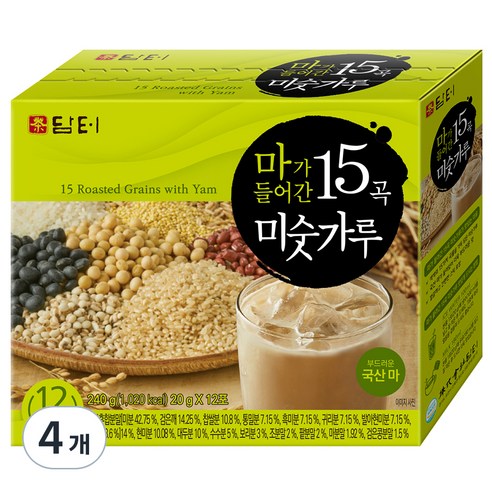 담터 마가 들어간 15곡 미숫가루, 240g, 4개