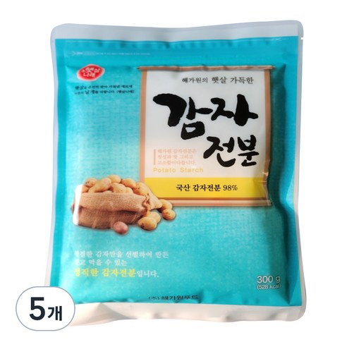 해가원 햇살나래 감자 전분, 300g, 5개