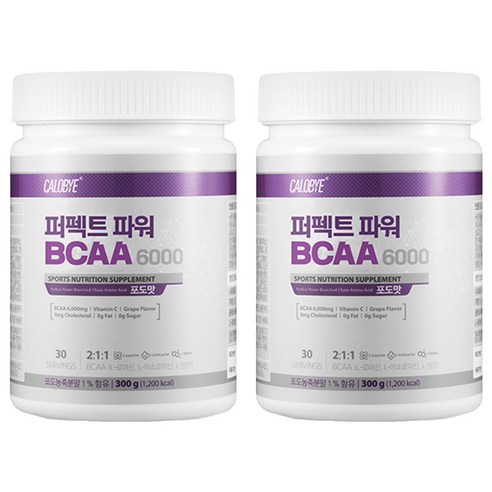칼로바이 퍼펙트 파워 BCAA 6000 아미노산, 2개, 300g