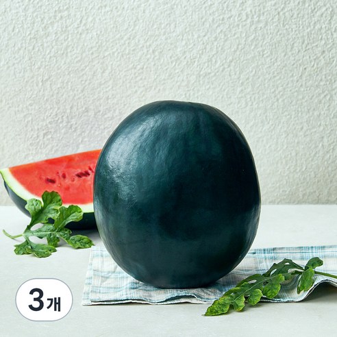 흑미 11brix 수박, 5kg미만, 3개