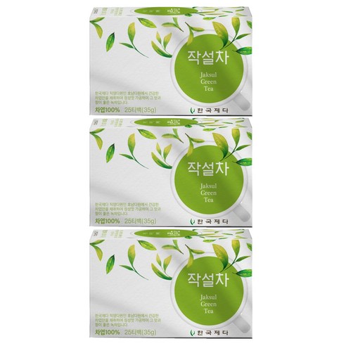한국제다 작설차 25 티백, 35g, 3개, 25개입