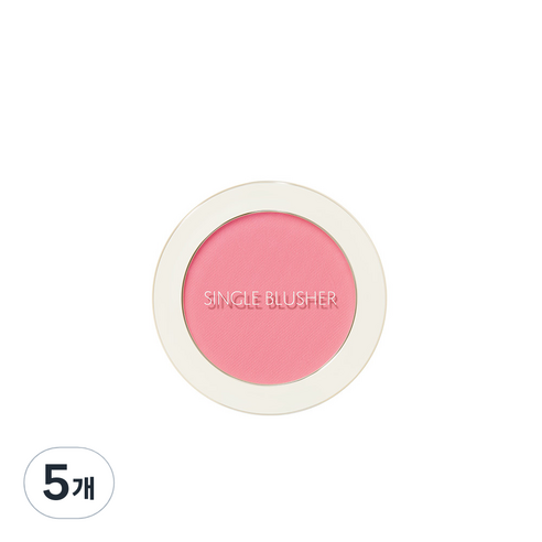 샘물 싱글 블러셔 5g, PK04 로즈 리본, 5개