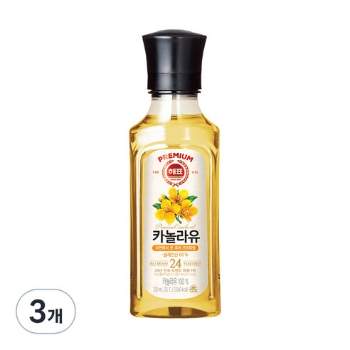 해표 카놀라유, 250ml, 3개