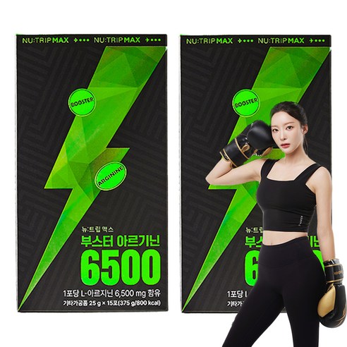 뉴트립 부스터 아르기닌 6500 25 g*15포, 2개, 375g