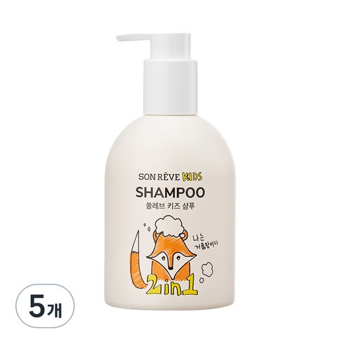 쏭레브 키즈 샴푸 2 in 1, 300ml, 5개