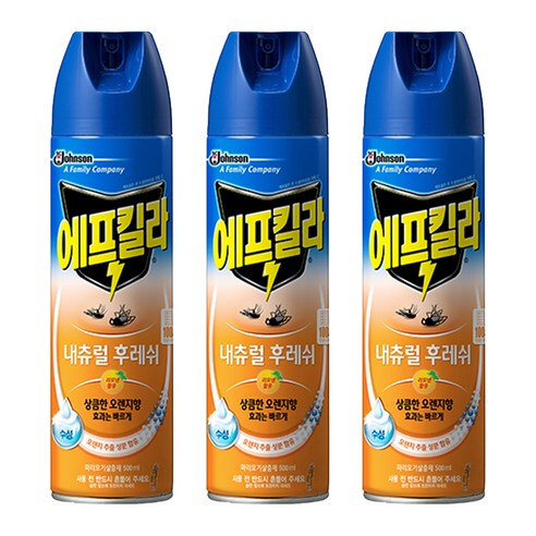 에프킬라 모기 스프레이 내추럴후레쉬 오렌지향, 500ml, 5개