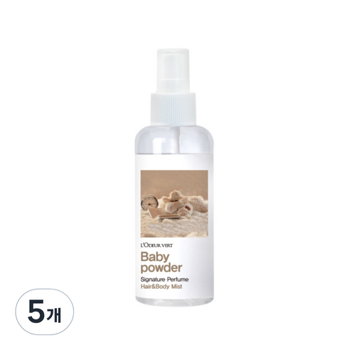 로더베르 헤어&바디미스트 베이비파우더, 150ml, 5개