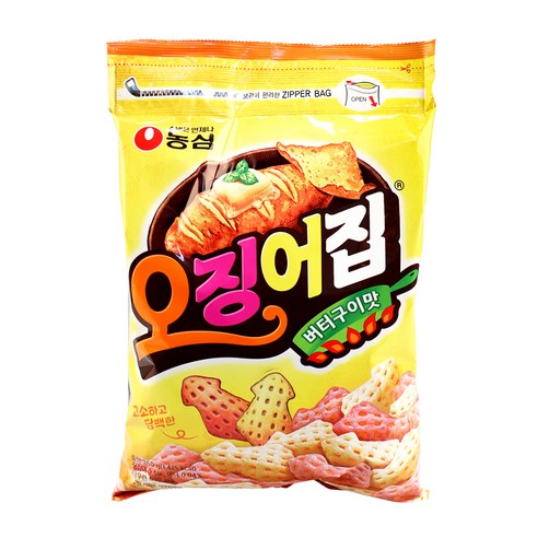 농심 오징어집 버터구이맛, 78g, 6개