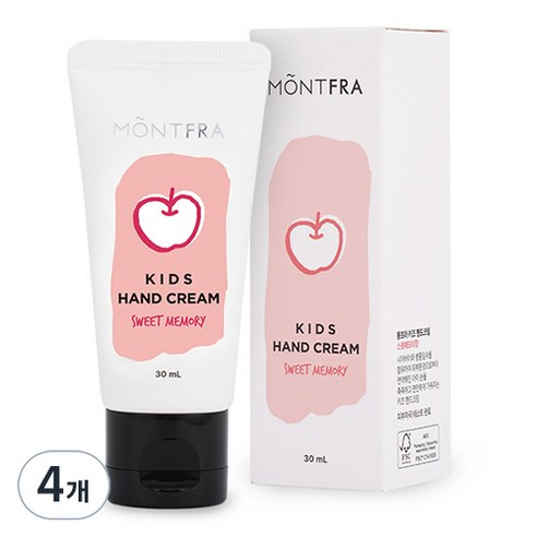 몽프라 시카버터 키즈 핸드크림 스윗메모리, 4개, 30ml