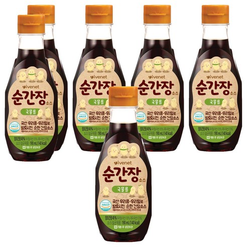 아이배냇 순 간장소스 국물용, 190ml, 6개