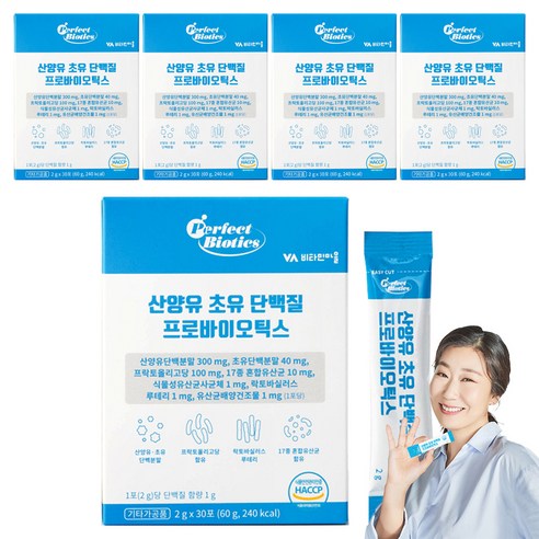 비타민마을 산양유 초유 단백질 프로바이오틱스 30p, 60g, 5개