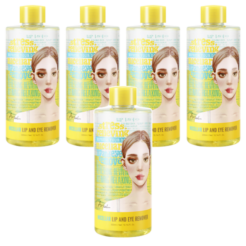 [비건뷰티] 아리얼 릴리빙 미셀라 립 앤 아이 리무버, 300ml, 5개