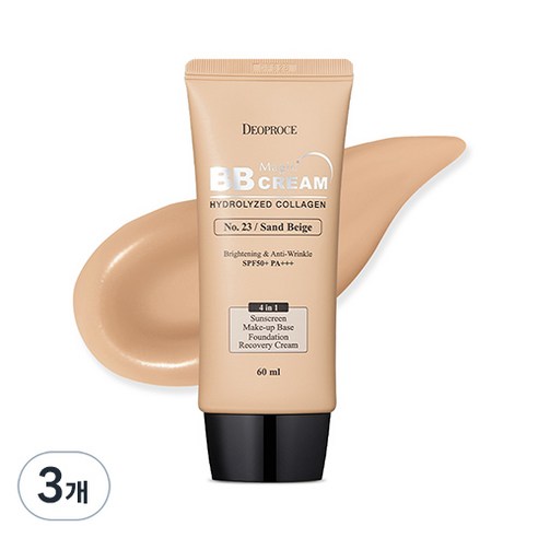 디오프러스 매직 비비크림 SPF50+ PA+++, 23호 샌드베이지, 60ml, 3개