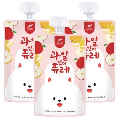 리틀스푼 과일인더퓨레, 혼합맛(사과/배/바나나), 3개, 100g