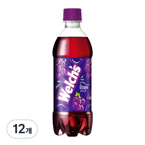 웰치 그레이프 소다, 500ml, 12개