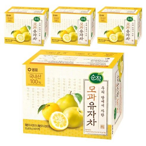 순작 모과 유자차 티백, 800mg, 40개입, 4개