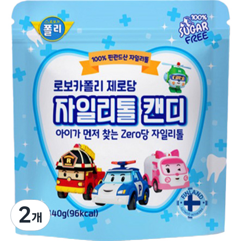 로보카폴리 제로당 자일리톨 캔디 40g, 2개