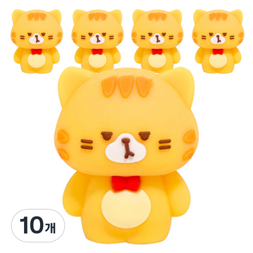 고양이 연필깎이, 노랑, 10개