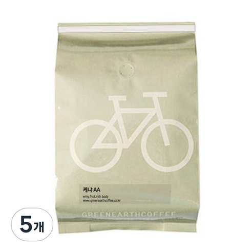 그린어쓰 Micro 로스팅 케냐 AA 원두커피, 핸드드립, 500g, 5개