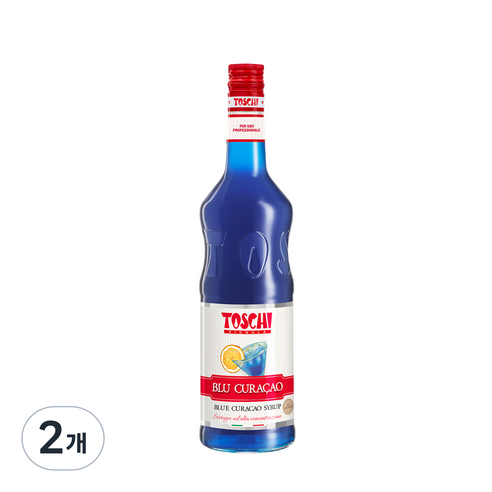 토스키 블루 큐라소향 시럽, 1000ml, 2개