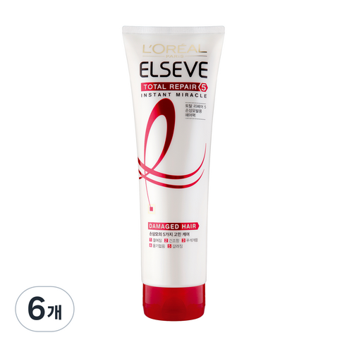 로레알파리 토탈 리페어5 인스턴트 미라클 헤어팩, 280ml, 6개