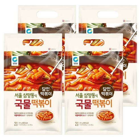 청정원 국물 떡볶이, 380g, 4개