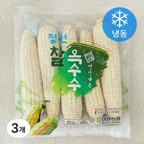 정선 찰옥수수 (냉동), 180g, 3개, 5개입