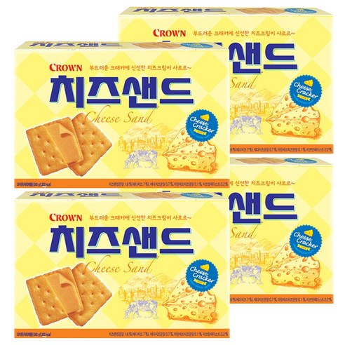 크라운 치즈샌드 과자, 240g, 4개