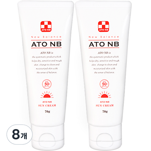 아토엔비 유아선크림 SPF50+ PA++++, 70g, 8개