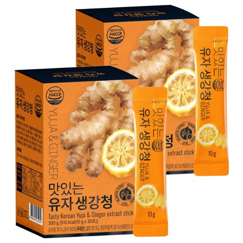 유기농마루 맛있는 유자 생강청 30p, 300g, 2개
