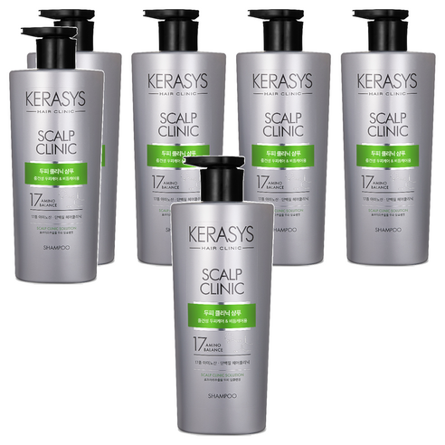 케라시스 두피 클리닉 단백질 샴푸 플로럴파우더향, 600ml, 6개