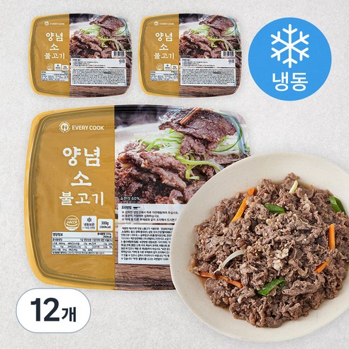 에브리쿡 양념 소불고기 (냉동), 300g, 12개
